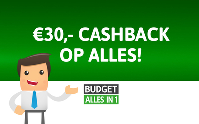 December actie Budget Alles in 1; Nu €30,- cashback!